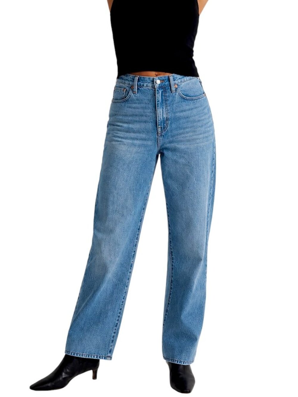 Madewell Curvy Baggy Straight Leg Jean Blue Size 29